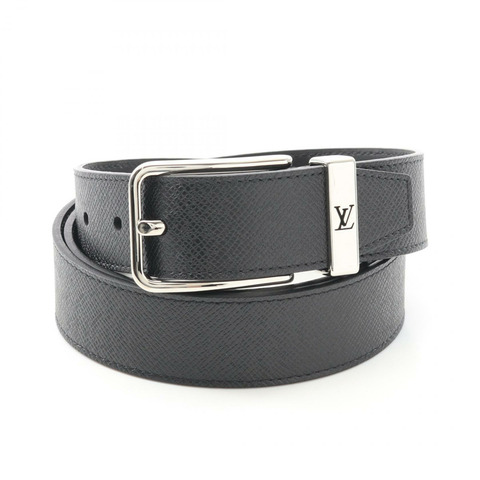 路易威登 Ceinture Pont Neuf 皮帶 M0000 Taiga 皮革 Ardoise 二手男士