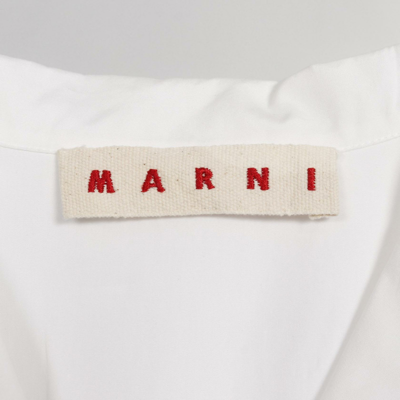 MARNI 襯衫 CAMA0286L0TCW64 棉 白色 卡其色 二手 女裝-2