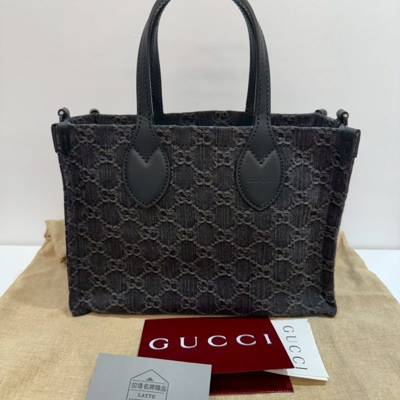 GUCCI 手提包/斜背包/牛仔布包 772183 全新未使用-1