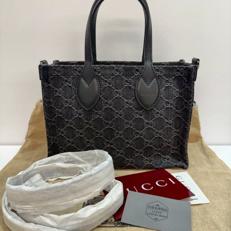 GUCCI 手提包/斜背包/牛仔布包 772183 全新未使用-2