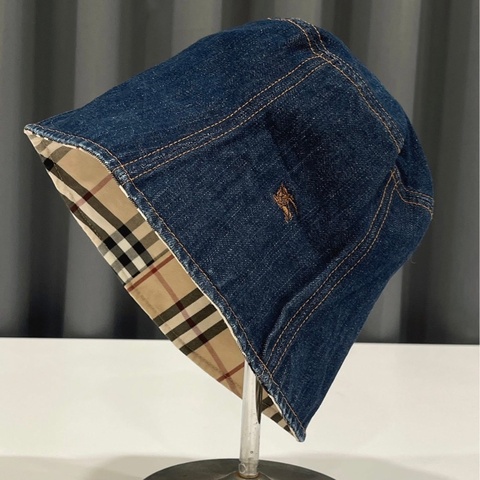 BURBERRY 藍標　經典格紋牛仔戰馬漁夫帽