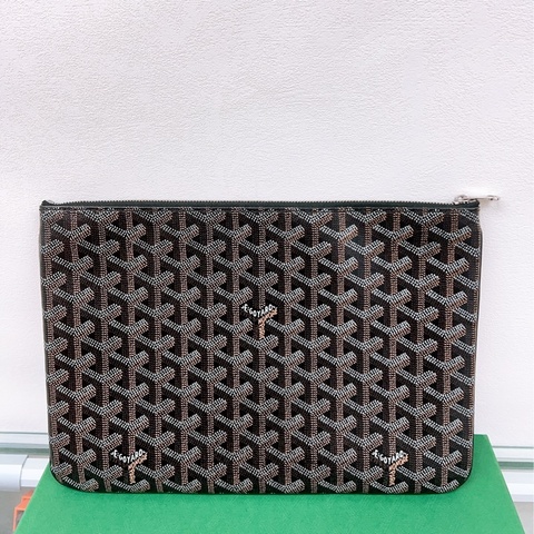 Goyard pouch 20cm 黑色老花手拿包/收納袋