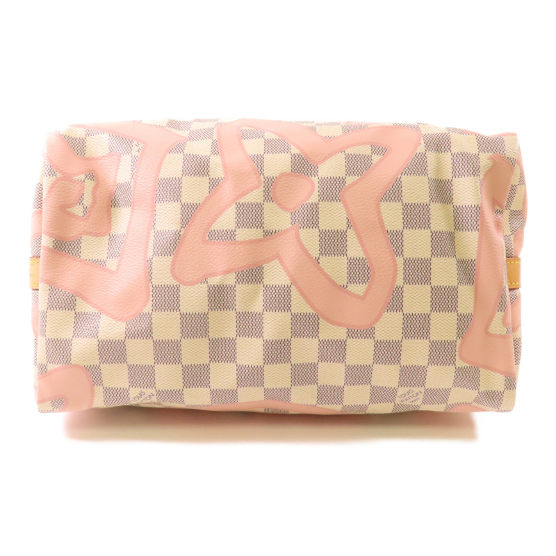 LOUIS VUITTON Damier Azur Tahitien Speedy Bandouliere 30金扣手挽肩背兩用袋-3