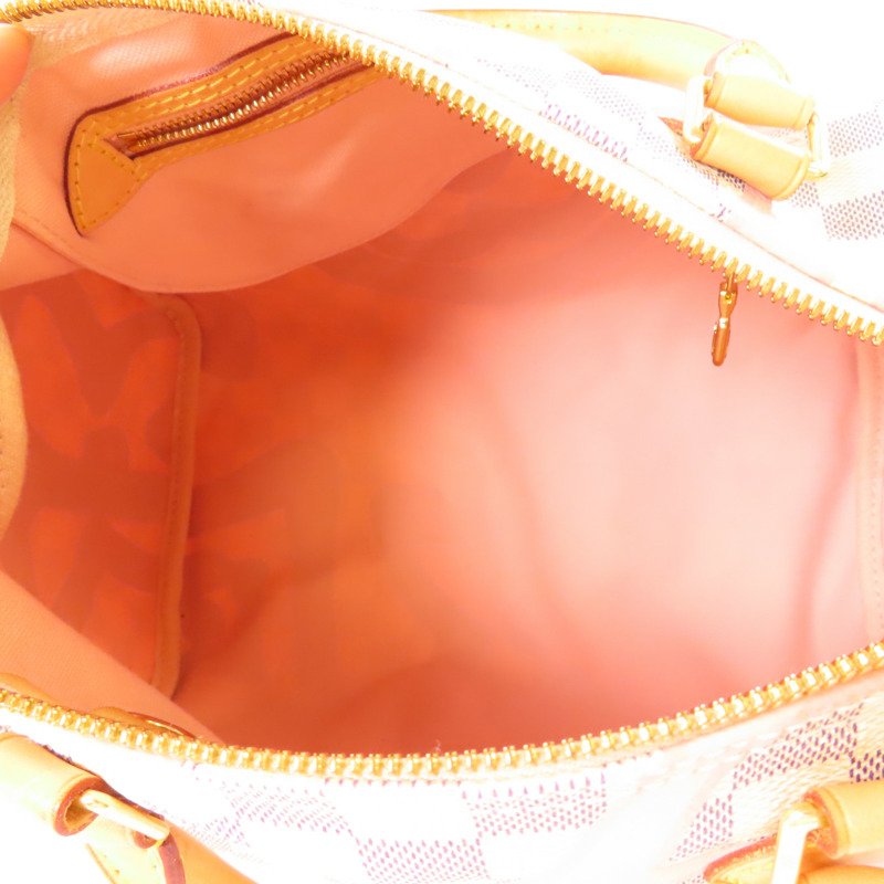 LOUIS VUITTON Damier Azur Tahitien Speedy Bandouliere 30金扣手挽肩背兩用袋-9