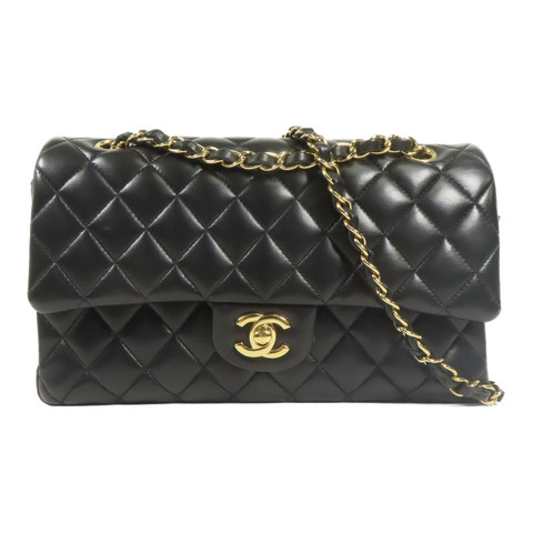 CHANEL 羊皮皮革Classic 25金扣鏈帶肩背袋
