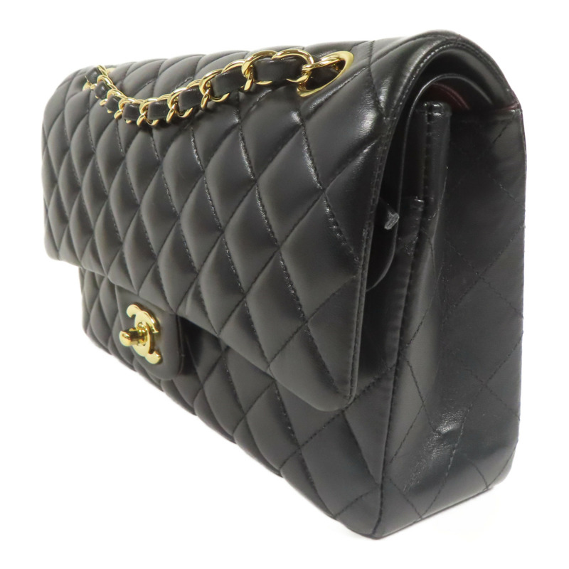 CHANEL 羊皮皮革Classic 25金扣鏈帶肩背袋-2
