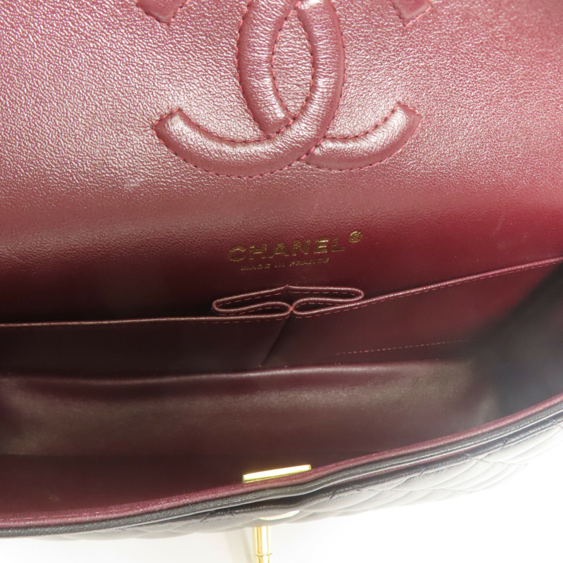 CHANEL 羊皮皮革Classic 25金扣鏈帶肩背袋-4
