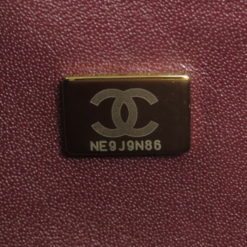 CHANEL 羊皮皮革Classic 25金扣鏈帶肩背袋-6