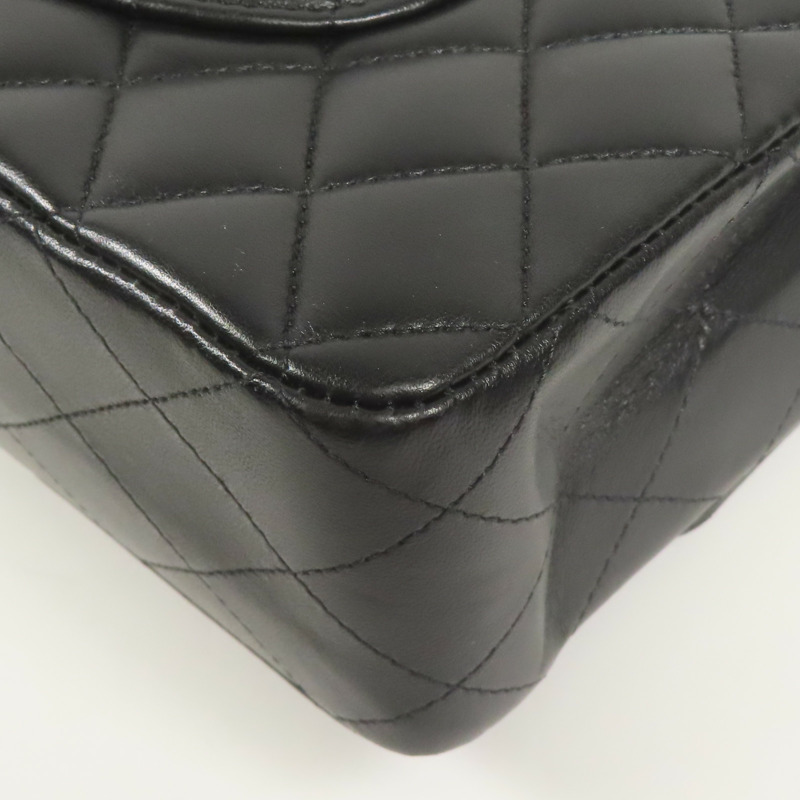 CHANEL 羊皮皮革Classic 25金扣鏈帶肩背袋-13