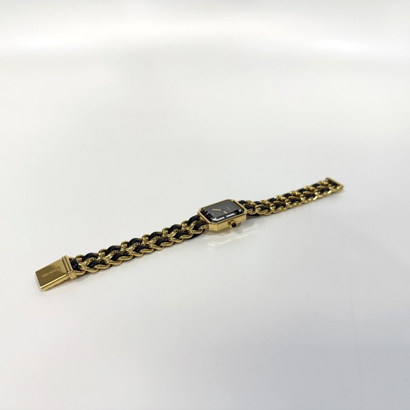 CHANEL 金色皮穿鍊首映錶 XL碼-7