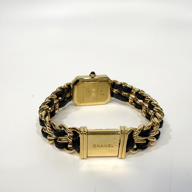 CHANEL 金色皮穿鍊vintage首映錶 L碼-3
