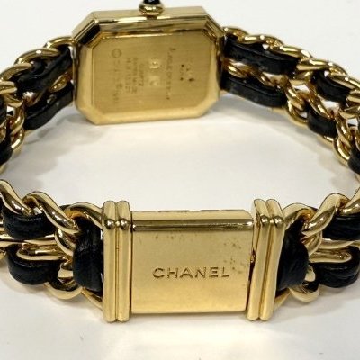 CHANEL 金色皮穿鍊vintage首映錶 L碼-9