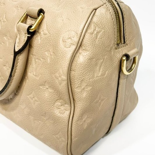 LV米色牛皮壓紋Speedy25手提包-10