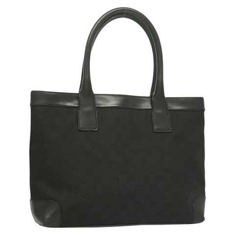 GUCCI GG 帆布手提包 黑金色 002 1119 正品 bs26789