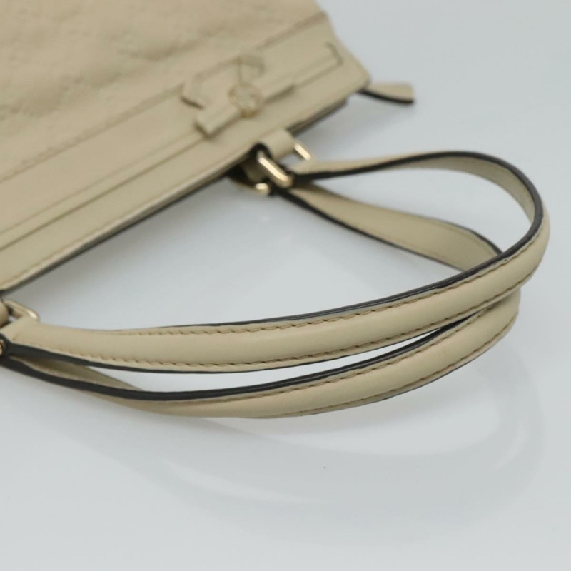 【日本直送】GUCCI GG 帆布 Guccissima 漂亮托特包皮革米色金色 257063 正品 129430-6