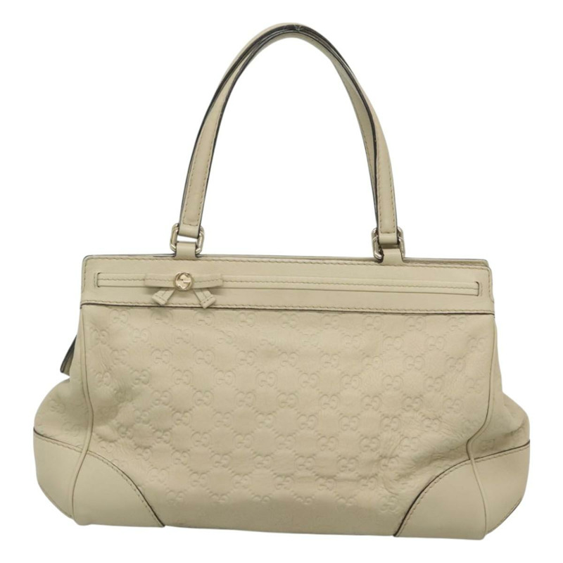 【日本直送】GUCCI GG 帆布 Guccissima 漂亮托特包皮革米色金色 257063 正品 129430-12