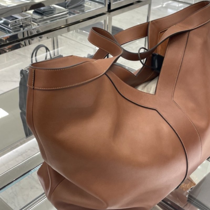 🛫早秋當季新品🛬Saint Laurent 820672 Y字大款柔軟皮革托特包 磚紅色-11