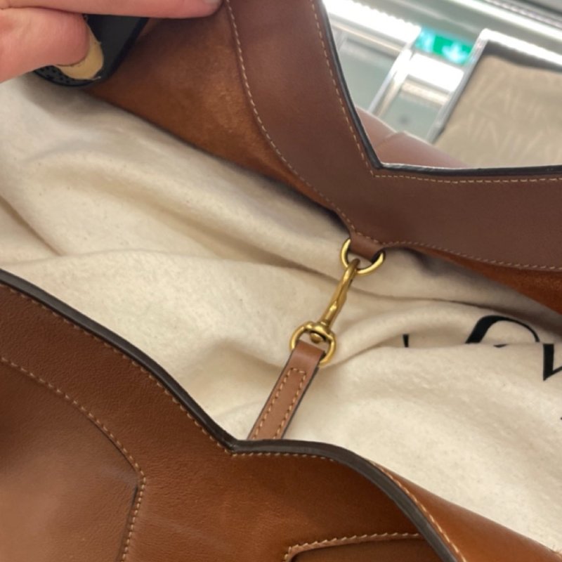 🛫早秋當季新品🛬Saint Laurent 820672 Y字大款柔軟皮革托特包 磚紅色-16