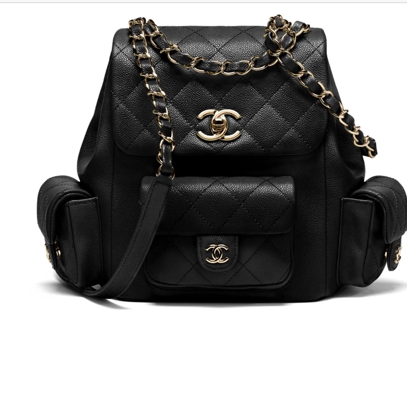 CHANEL ⭐️全新荔枝牛皮革雙肩後背包duma🏅New gift限時 最殺瘋價格💥-0