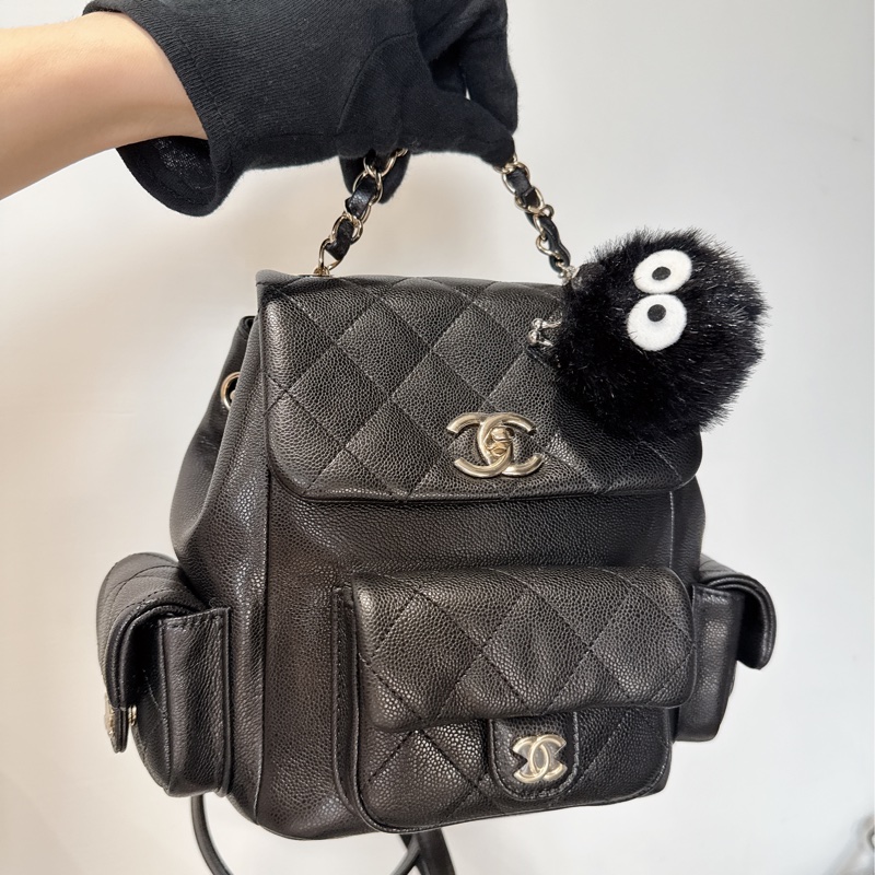 CHANEL ⭐️全新荔枝牛皮革雙肩後背包duma🏅New gift限時 最殺瘋價格💥-5