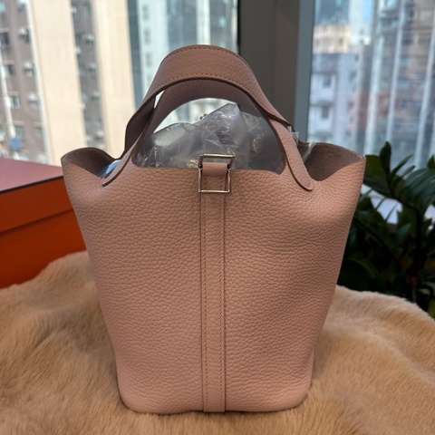HERMES picotin18 梦幻紫银扣 tc stamp W