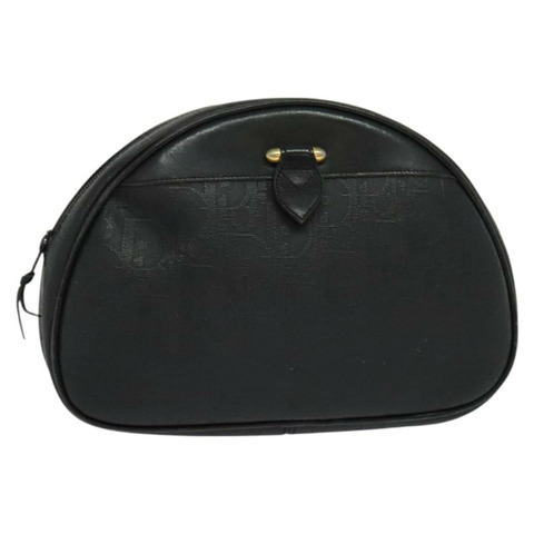 Christian Dior Trotter 帆布手拿包 PVC 黑金 正品 bs26929