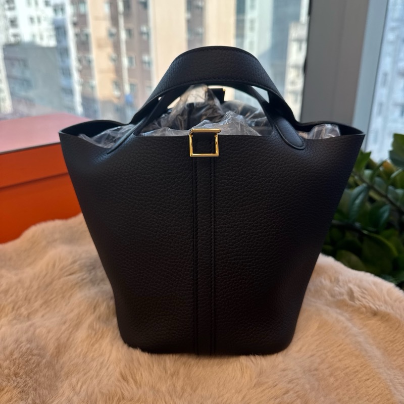 HERMES picotin 18黑色金扣 stamp K ×3-0