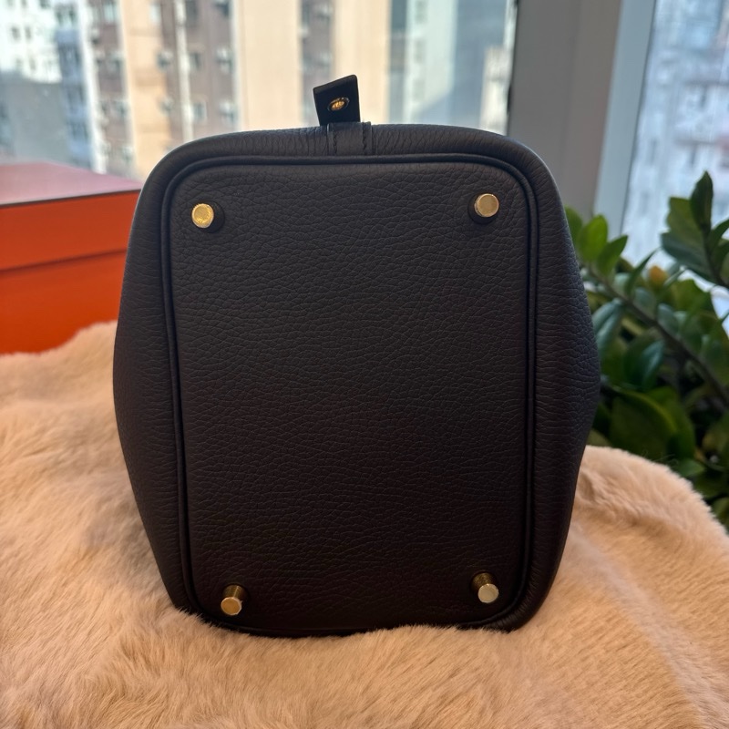 HERMES picotin 18黑色金扣 stamp K ×3-2