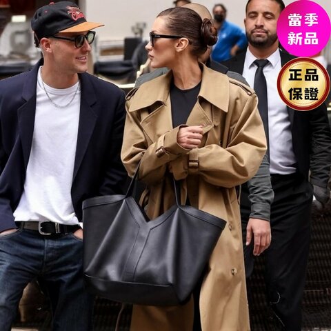 🛫早秋當季新品🛬Saint Laurent 820672 Y字大款柔軟皮革托特包 黑色