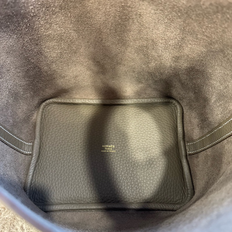 HERMES picotin18 大象灰金扣 stamp k-8