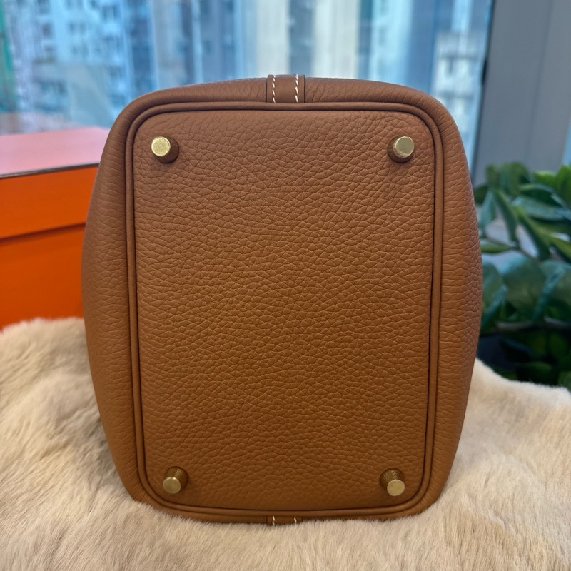 HERMES picotin18 金棕金扣 stamp k-2