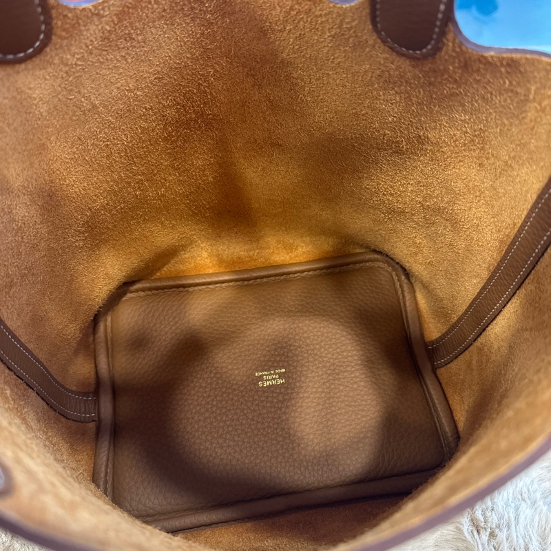 HERMES picotin18 金棕金扣 stamp k-8