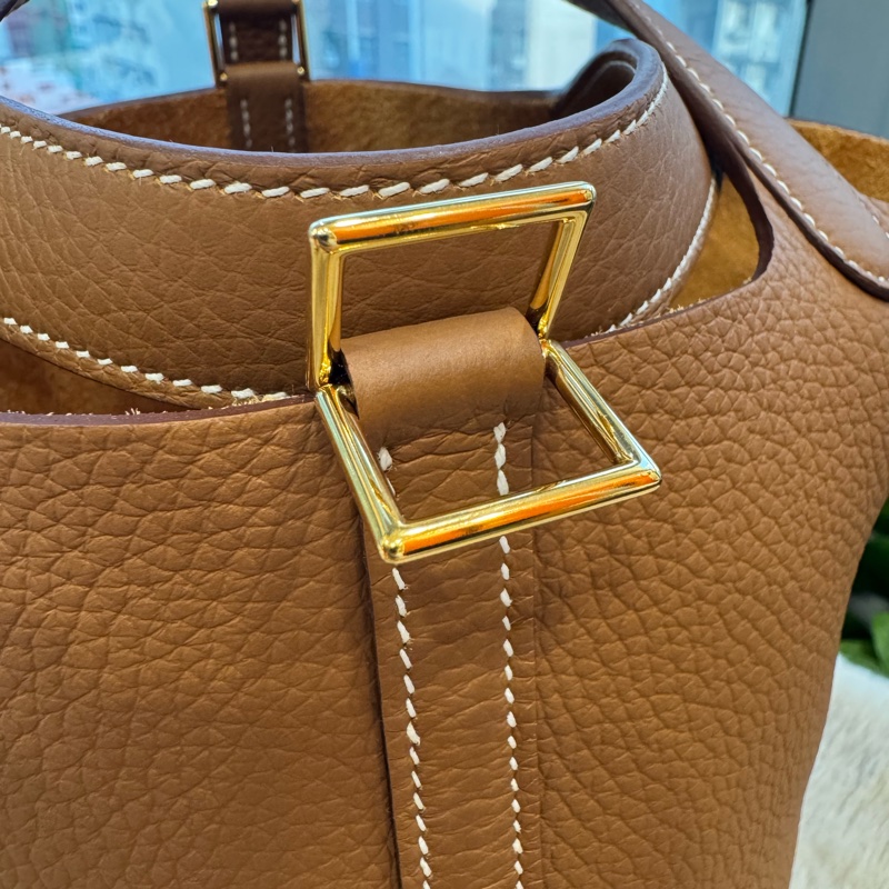 HERMES picotin18 金棕金扣 stamp k-9