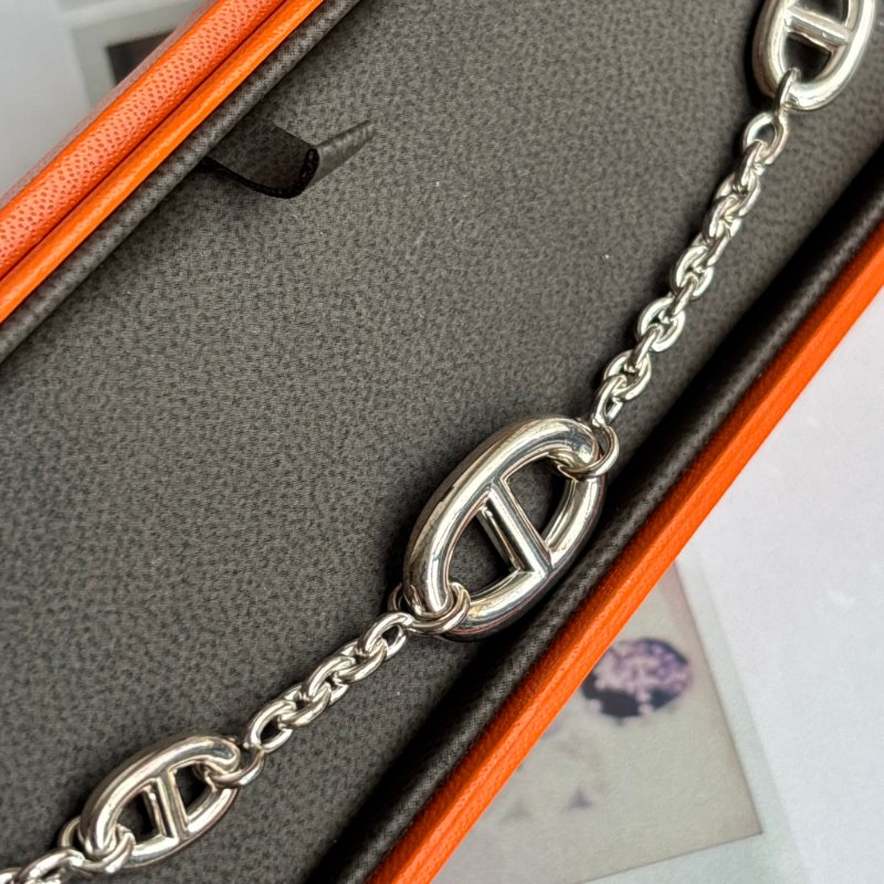 ::HERMES:: 豬鼻子 純銀 Farandole手鍊-4