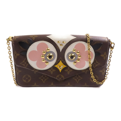 LOUIS VUITTON Monogram Lovely Birds Felicie Pochette金扣肩背袋