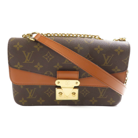 LOUIS VUITTON Monogram Marceau金扣鏈帶肩背袋棕色