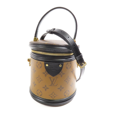 LOUIS VUITTON Monogram Reverse Cannes金扣手挽肩背兩用袋