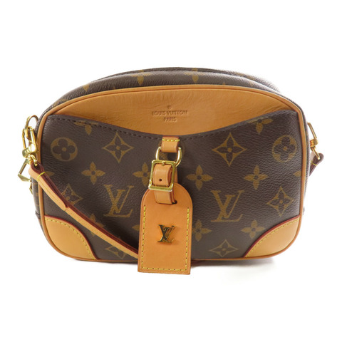 LOUIS VUITTON Monogram Deauville Mini金扣肩背袋棕色
