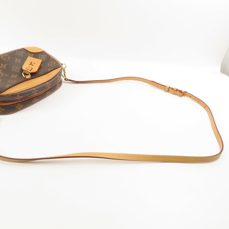 LOUIS VUITTON Monogram Deauville Mini金扣肩背袋棕色-4