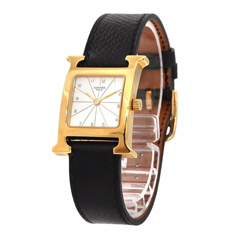 愛馬仕 HERMES H 手錶 Ramsus RS1 201 女士腕錶 白色 石英