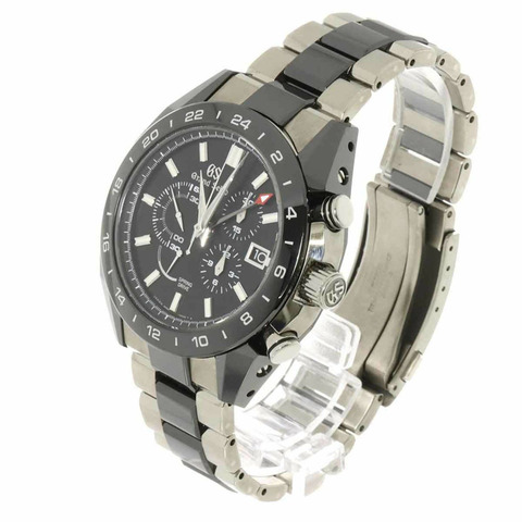 Grand Seiko GRAND SEIKO Spring Drive GMT SBGC223 男士手錶 9R86 0AG0 日期 黑色 動力儲存 自動上鍊
