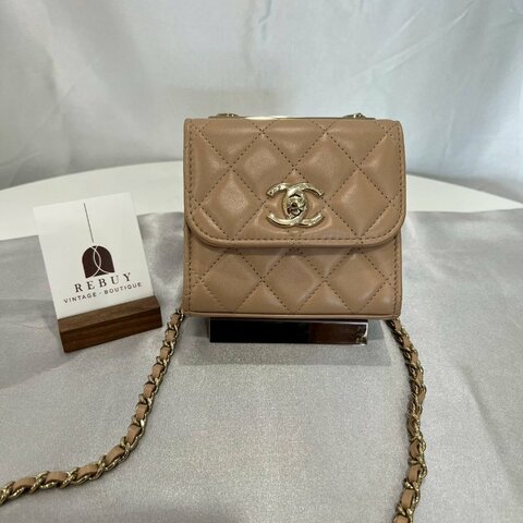 CHANEL A81633/32開 奶茶羊皮 TRENDY MINI