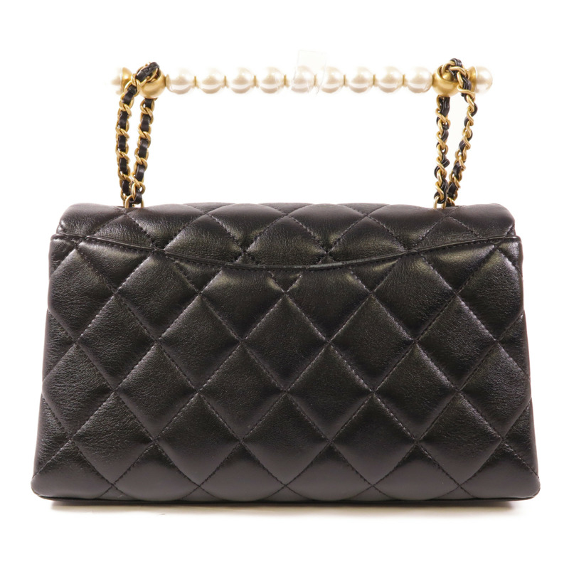 CHANEL 羊皮皮革Shoulder Bag金扣手挽肩背兩用袋-1