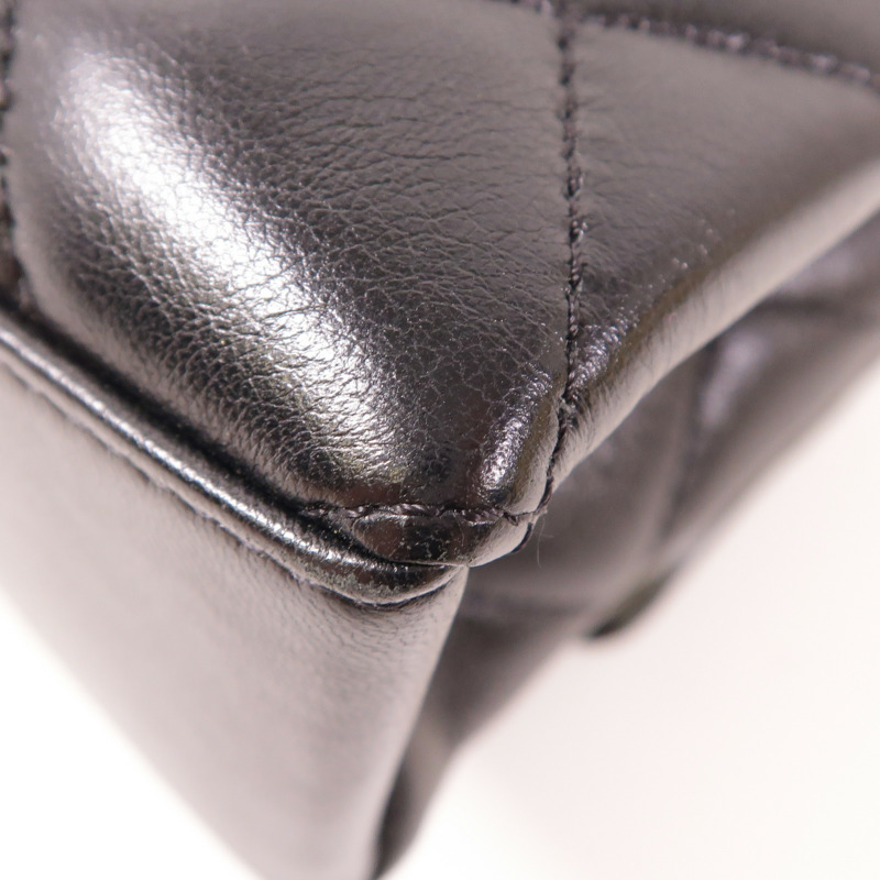 CHANEL 羊皮皮革Shoulder Bag金扣手挽肩背兩用袋-7