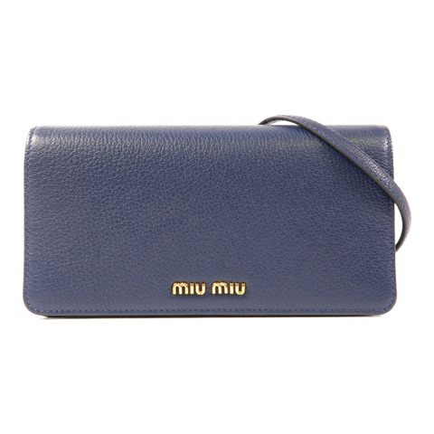 Miu Miu 牛皮皮革Shoulder Bag金扣肩背袋