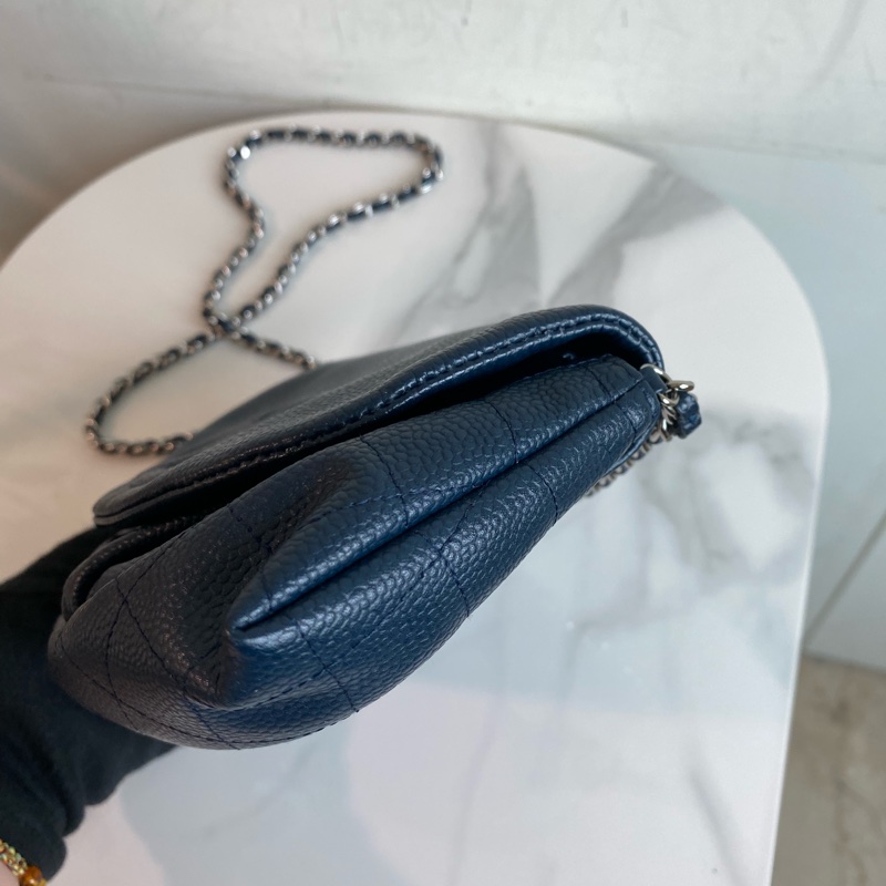 Chanel 近黑藍 月牙包navy-4