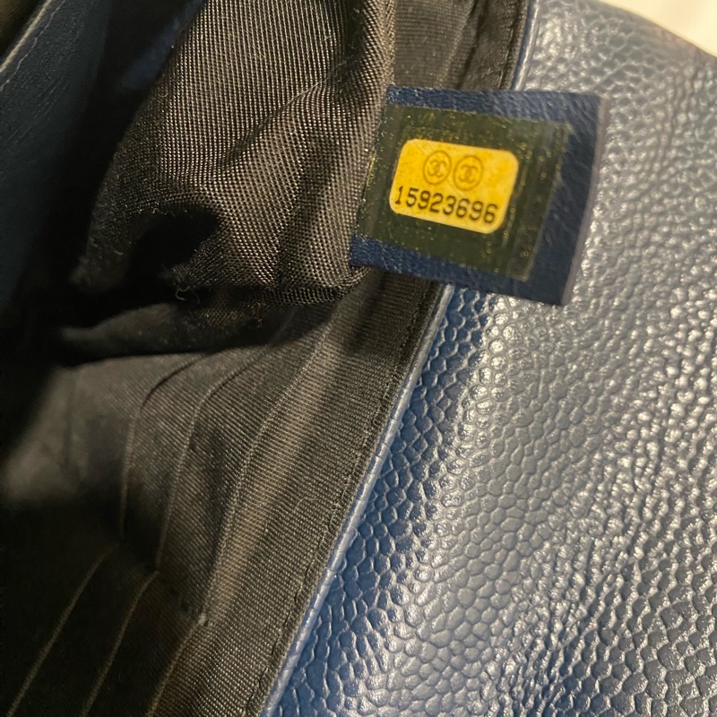 Chanel 近黑藍 月牙包navy-17