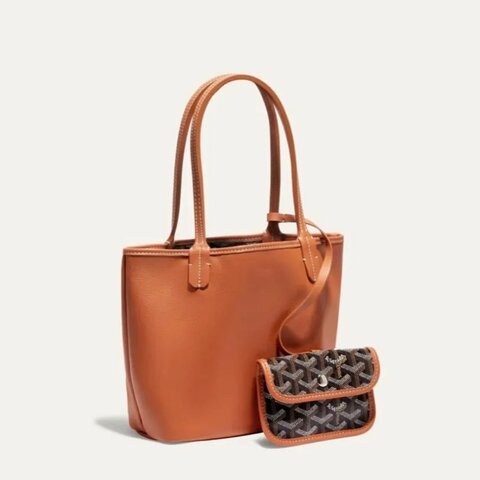 Goyard Anjou 戈雅迷你手提袋 [Black & Tan]