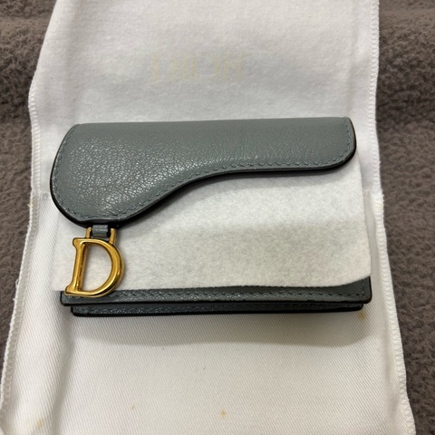 Dior Saddle Bloom卡夾 雲藍色