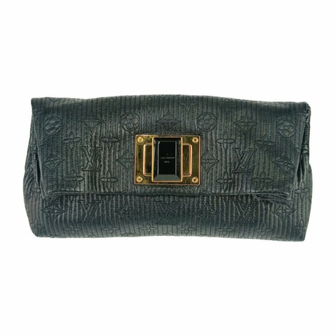 LOUIS VUITTON 路易威登 手拿包 Monogram Motard Pochette Altaïr M40495 黑色 皮革 女款 Turnlock Quilted
